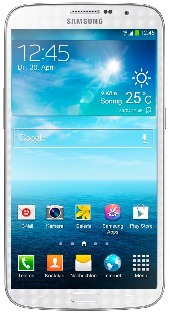 de_GT-I9205 Galaxy Mega White Front